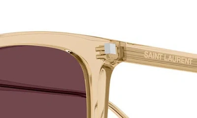 Saint Laurent 56mm Rectangular Sunglasses In Neutral