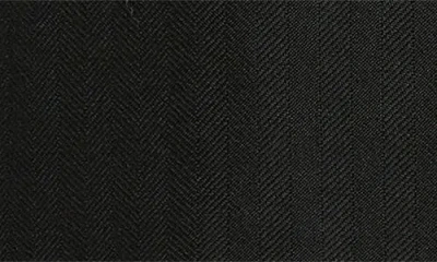 Tom Ford Sharp Herringbone Double Breasted Virgin Wool Jacket In Black