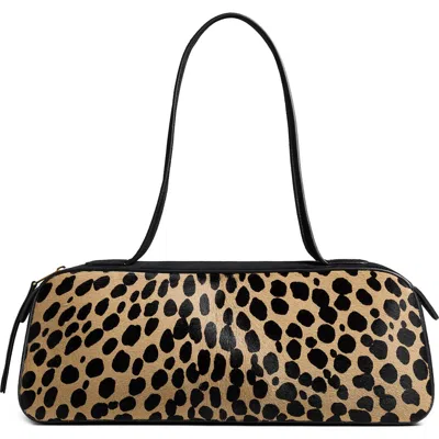 Khaite Simona Leather-trimmed Leopard-print Calf Hair Shoulder Bag In Animal Print