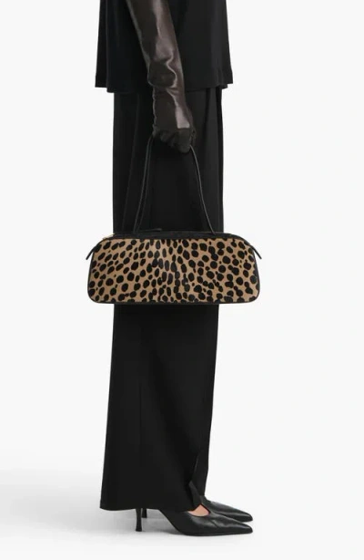 Khaite Simona Leather-trimmed Leopard-print Calf Hair Shoulder Bag In Animal Print