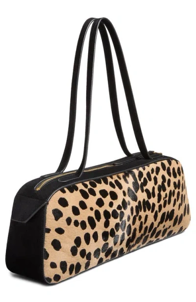 Khaite Simona Leather-trimmed Leopard-print Calf Hair Shoulder Bag In Animal Print