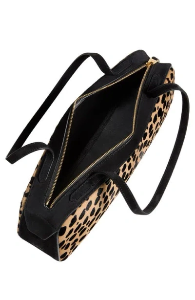 Khaite Simona Leather-trimmed Leopard-print Calf Hair Shoulder Bag In Animal Print