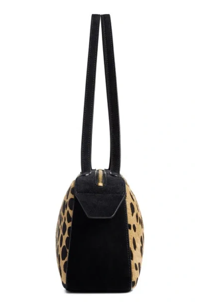 Khaite Simona Leather-trimmed Leopard-print Calf Hair Shoulder Bag In Animal Print