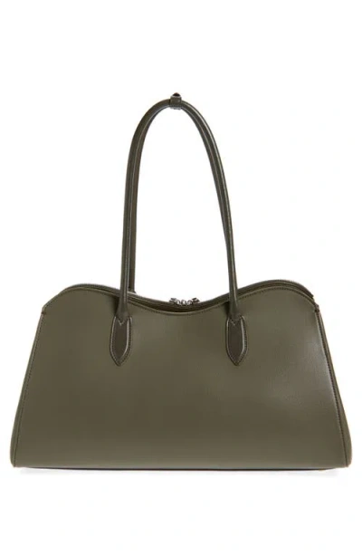 Stella Mccartney Ryder Large Tote Bag In Embossed Grainy Eco Mat In Green