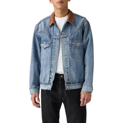 Levi's Jackets And Jackets Man Levis 002wn 000 Western Short Pff To Parris Trucker In Blue