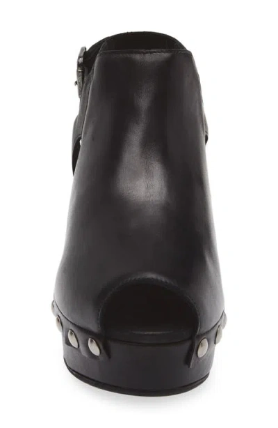 Chocolat Blu Galla Slingback Peep Toe Platform Clog In Black