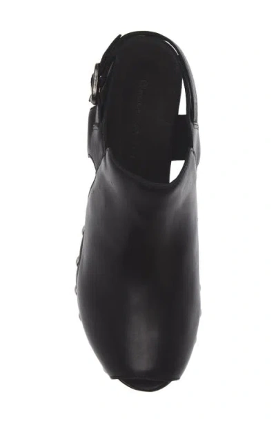 Chocolat Blu Galla Slingback Peep Toe Platform Clog In Black