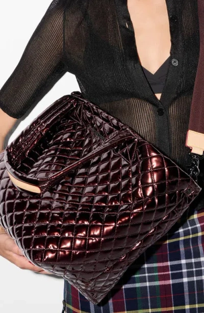 Mz Wallace Medium Metro Deluxe Quilted Nylon Tote
