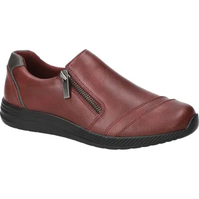 Easy Street Women's Karol Comfort Flats In Burgundy