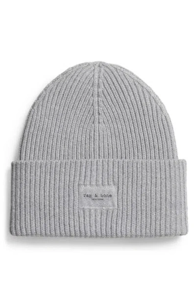 Rag & Bone Blake Metallic Wool Blend Beanie In Gray