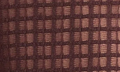 Vince Shadow Grid Long-sleeve Top In Brown