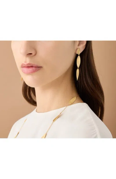 Marco Bicego 18k Yellow Gold Lunaria Twist Triple Drop Earrings