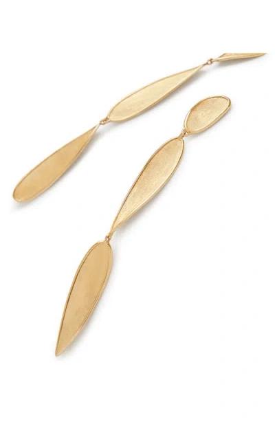 Marco Bicego 18k Yellow Gold Lunaria Twist Triple Drop Earrings