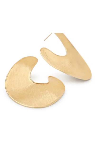 Marco Bicego Irregular Petal Statement Earrings In 18k Yellow Gold