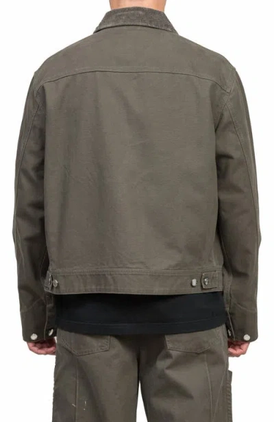 Alphastyle Blun Zip-up Work Jacket In Green