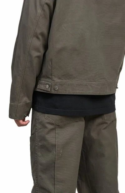 Alphastyle Blun Zip-up Work Jacket In Green