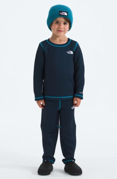 The North Face Kids' Dotknit Thermal Top & Leggings Set In Blue