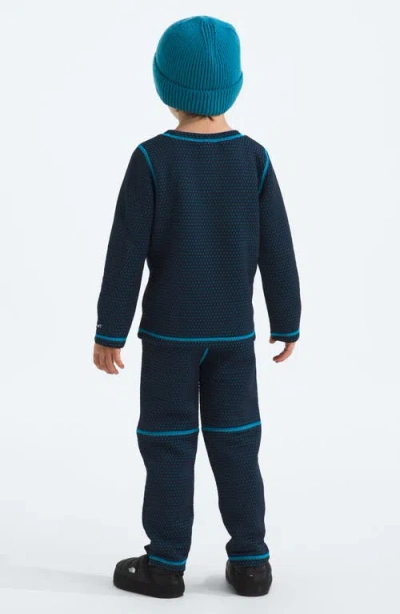 The North Face Kids' Dotknit Thermal Top & Leggings Set In Blue