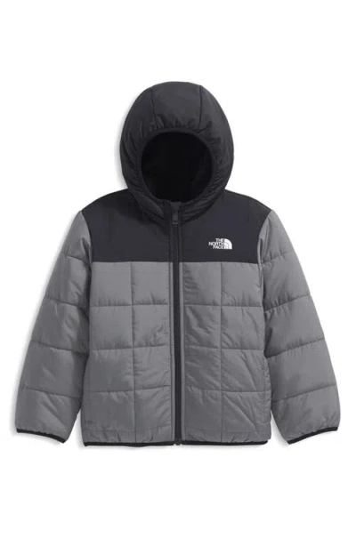 The North Face Kids' Shasta Water Repellent Reversible Hooded Jacket In Black