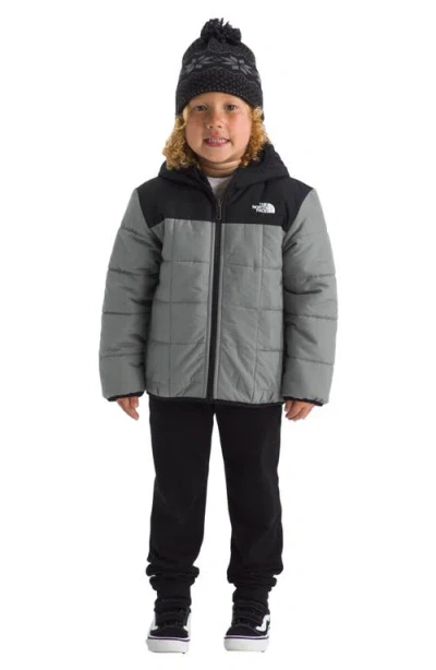 The North Face Kids' Shasta Water Repellent Reversible Hooded Jacket In Black