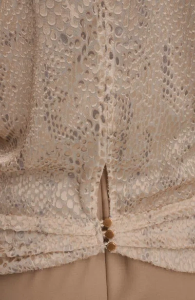 Donna Karan Women's Long Sleeve Drape Top In Brown