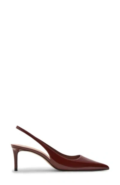Mango Pointed Shoes With Patent Leather Effect Burgundy In Burgundy