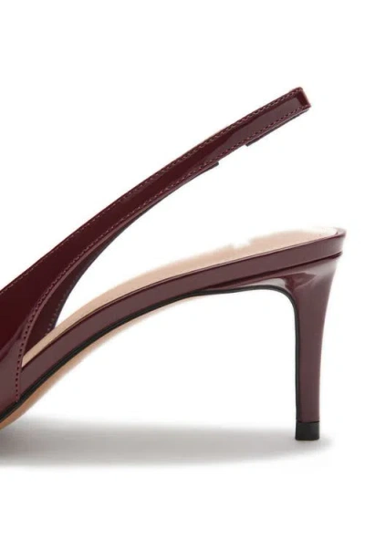 Mango Pointed Shoes With Patent Leather Effect Burgundy In Burgundy
