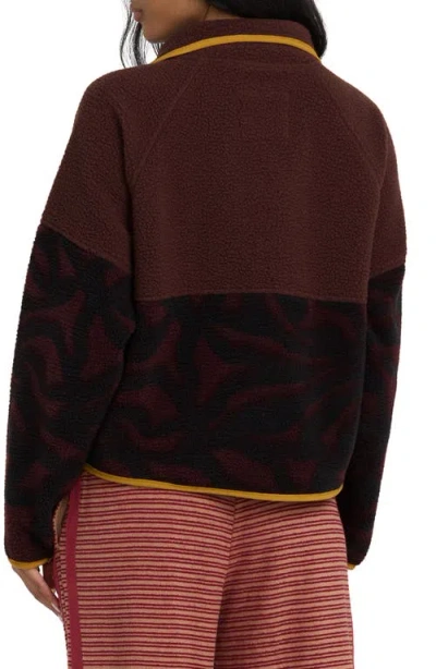 Billabong Popoyo High Pile Fleece Jacket In Brown