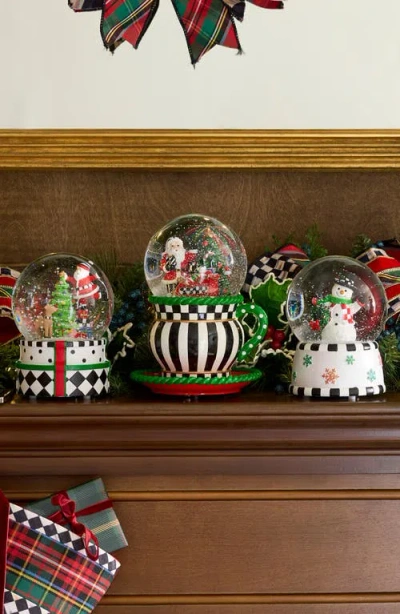Mackenzie-childs Mackenzie Childs Check It Out Teacup Snow Globe In Multi
