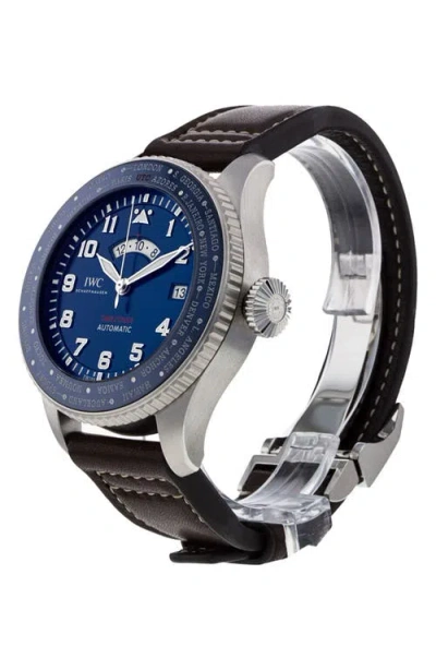 Watchfinder & Co. Iwc  2021 Pilot's Timezoner Le Petit Prince Edition Iw395503 Automatic Lea In Brown