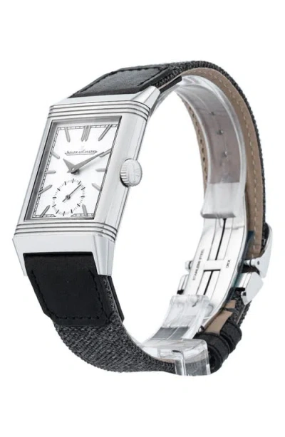 Watchfinder & Co. Jaeger-lecoultre  2023 Reverso Tribute Small Seconds 713842j Textile & Lea In Black