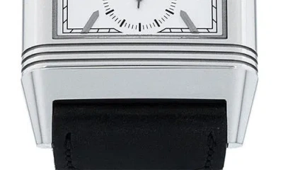 Watchfinder & Co. Jaeger-lecoultre  2023 Reverso Tribute Small Seconds 713842j Textile & Lea In Black