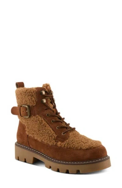 Spring Step Namiko High Pile Fleece Boot In Brown