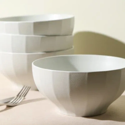 Stone Lain Rio 4-pc. Stoneware Cereal Bowl In White