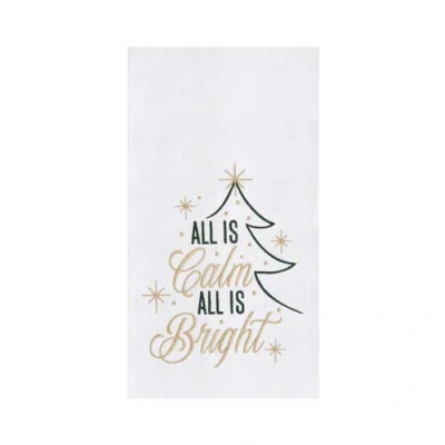 C & F Home C&f Home Calm & Bright Christmas Tree Towel In White