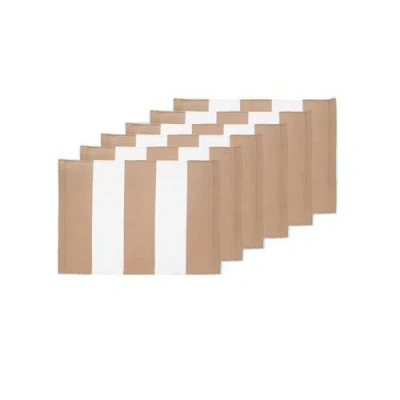 C & F Home C&f Home Cabana Stripes Placemats Sets Of 6 Collection In Brown