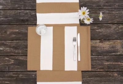 C & F Home C&f Home Cabana Stripes Placemats Sets Of 6 Collection In Brown