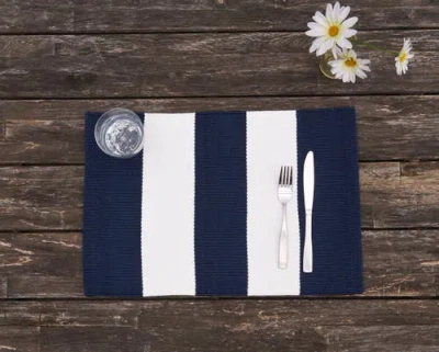 C & F Home C&f Home Cabana Stripes Placemats Sets Of 6 Collection In Blue