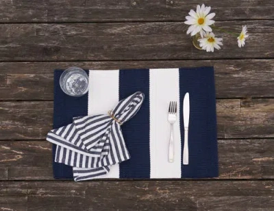 C & F Home C&f Home Cabana Stripes Placemats Sets Of 6 Collection In Blue