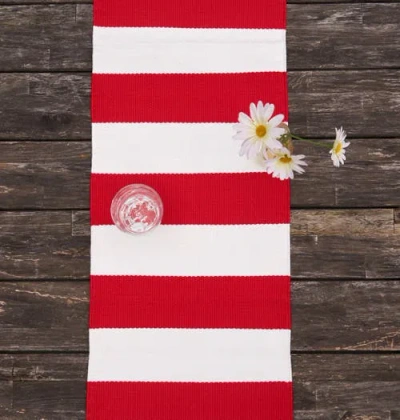 C & F Home C&f Home Cabana Stripes Runner Collection In Red