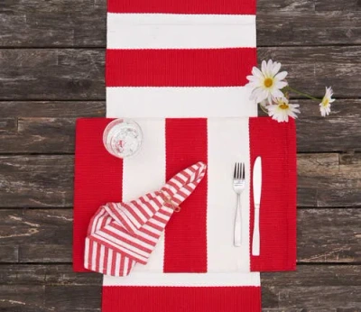 C & F Home C&f Home Cabana Stripes Runner Collection In Red