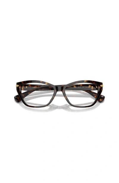Ralph 55mm Rectangle Optical Glasses In Brown