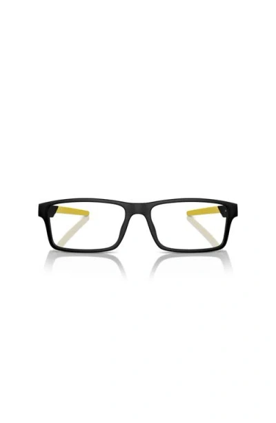 Scuderia Ferrari 55mm Rectangle Optical Glasses In Black
