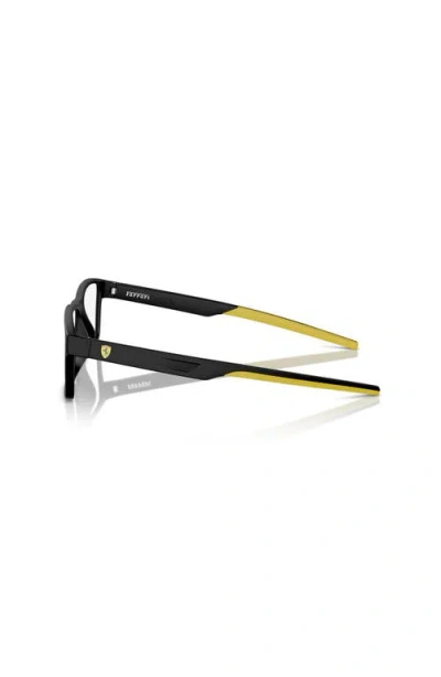 Scuderia Ferrari 55mm Rectangle Optical Glasses In Black