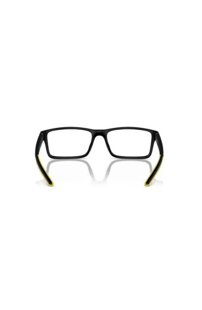Scuderia Ferrari 55mm Rectangle Optical Glasses In Black