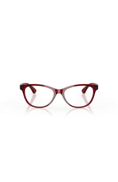Oakley 50mm Round Optical Glasses In Burgundy