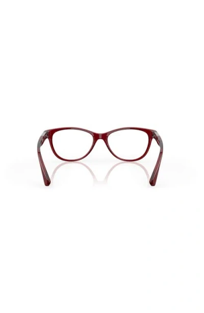 Oakley 50mm Round Optical Glasses In Burgundy