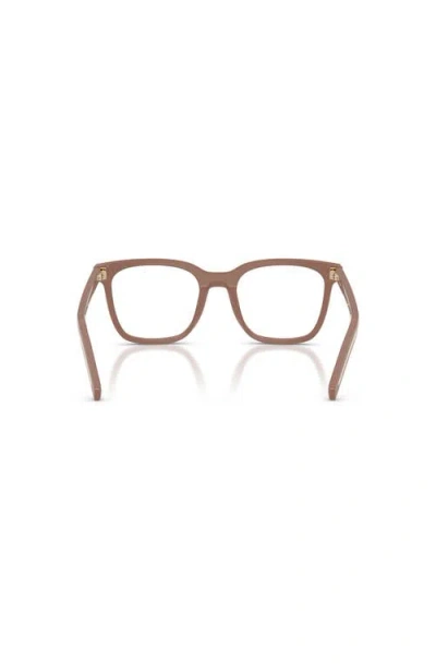 Prada 50mm Rectangle Optical Glasses In Brown