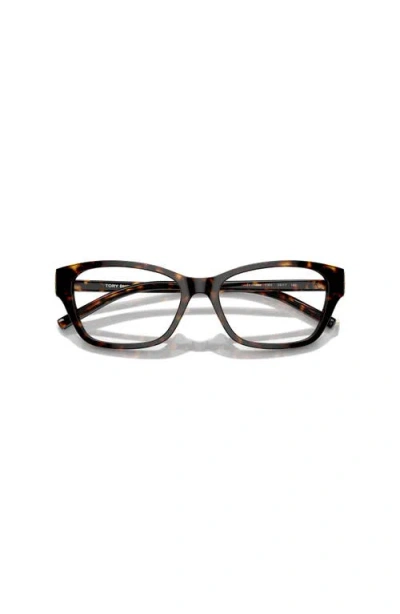Tory Burch 52mm Rectangle Optical Glasses In Multi
