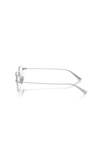 Ferrari 57mm Irregular Optical Glasses In Silver